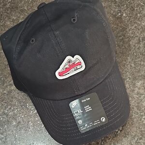 Nike Black Hat with Red Sneaker Patch
